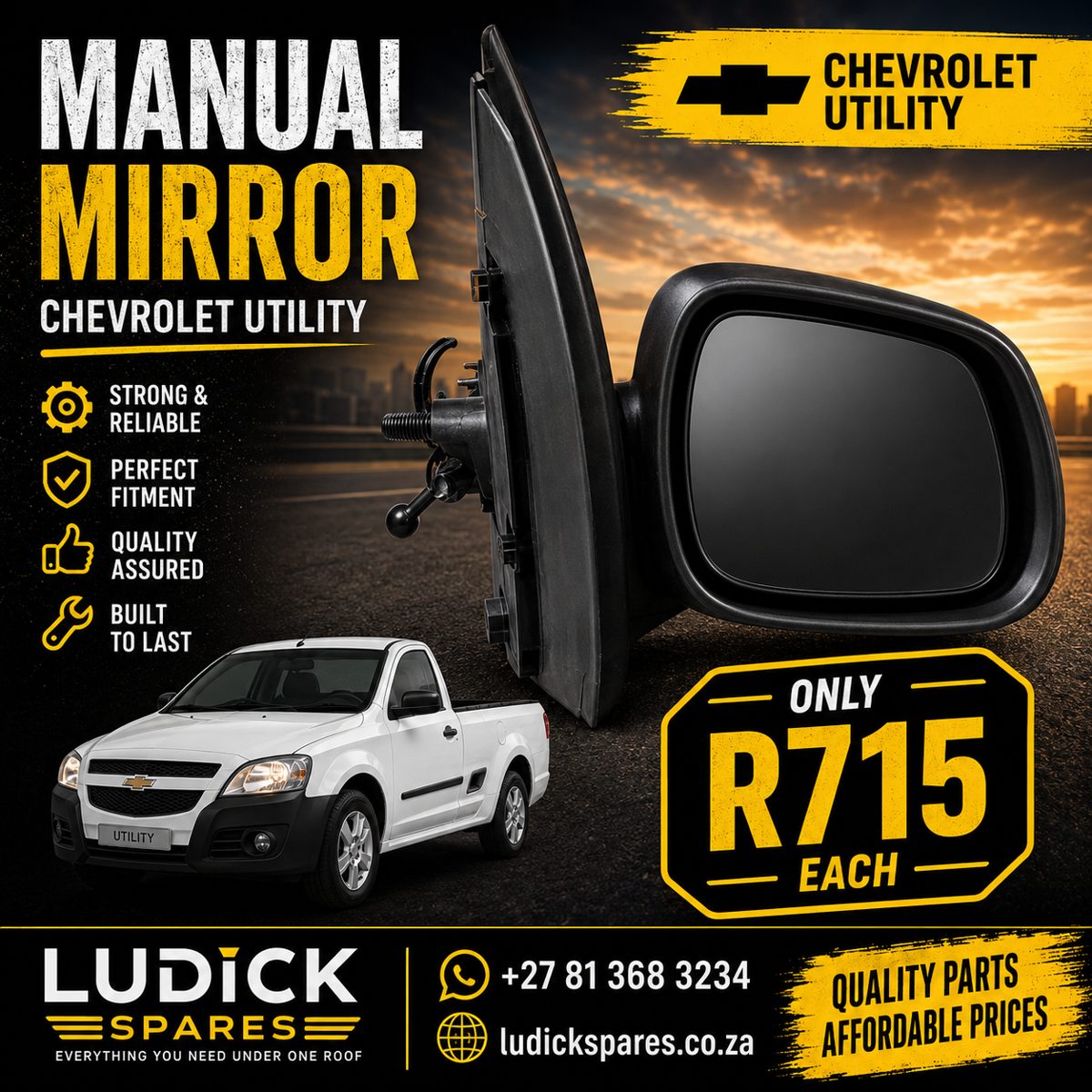 Chevrolet Utility Manual Mirror